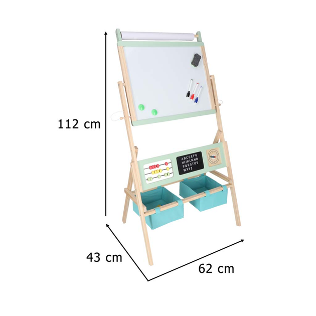 Tablica magnetyczna kredowa Ikonka LULILO Kredo dwustronna, kredy, markery, magnesy, kosze (5903039767096) - obraz 16