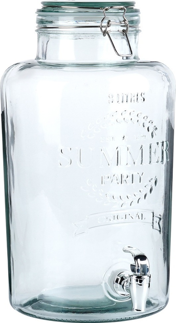 Скляна банка для напоїв Vilde з краником 8 л (5904316470975) - зображення 2