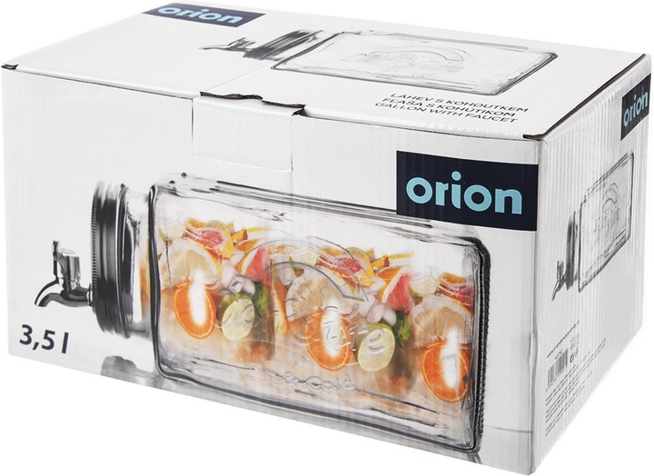 Скляна банка для напоїв Orion з краником 3.5 л (8592381190019) - зображення 2