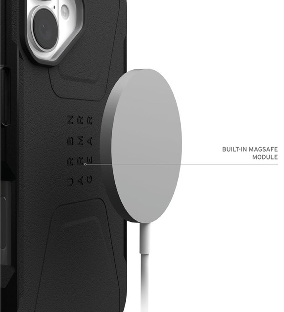 Etui UAG Civilian Magsafe dla Apple iPhone 16 Black (AW82-0CK) - obraz 4