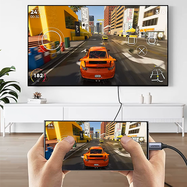 Кабель перехідник USB Type-C to HDMI Ugreen MM142 (4K 60Гц) - Фото 4 Кабель перехідник USB Type-C to HDMI Ugreen MM142 (4K 60Гц) - зображення 4