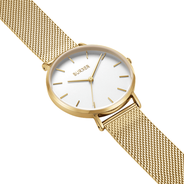 Жіночий Годинник Burker Watches Ruby Біло-Золотий - изображение 2