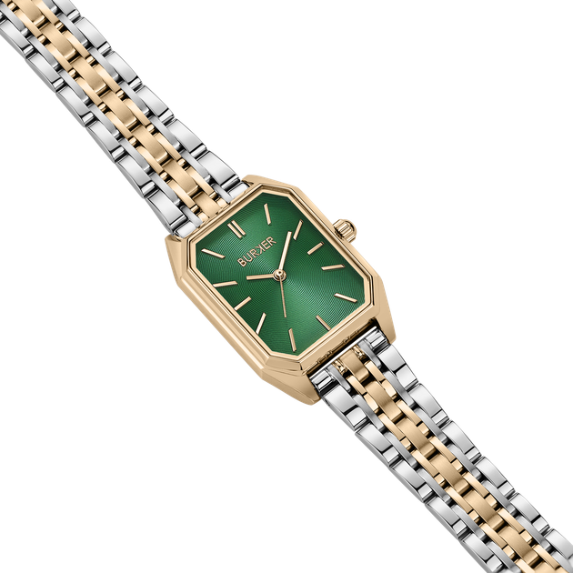 Жіночий Годинник Burker Watches Isabell Срібно-зелено-золотий - изображение 3
