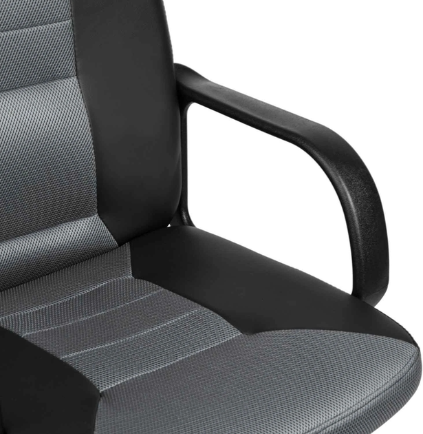 Офісне крісло Sofotel 518B шкіряне з мікросіткою Чорно-сіре (5908220477037) - зображення 4