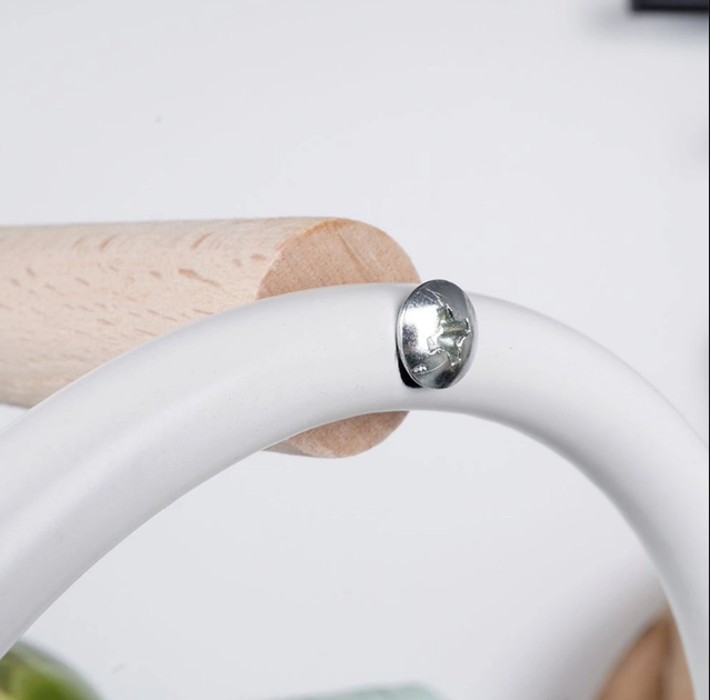 Підставка для вина Excellent Houseware металева на 9 пляшок Біла 33 x 29 x 46 см (8720573226486) - зображення 10