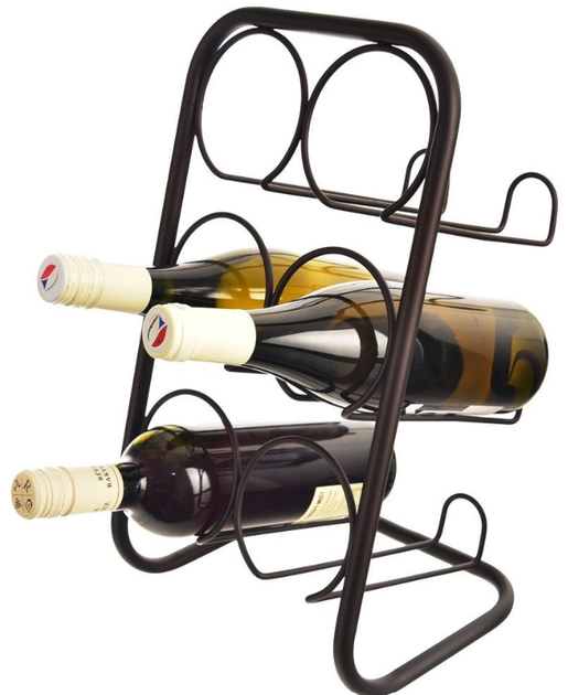 Підставка для вина Orion металева на 6 пляшок Чорна 22.5 x 39 см (8592381182571) - зображення 5
