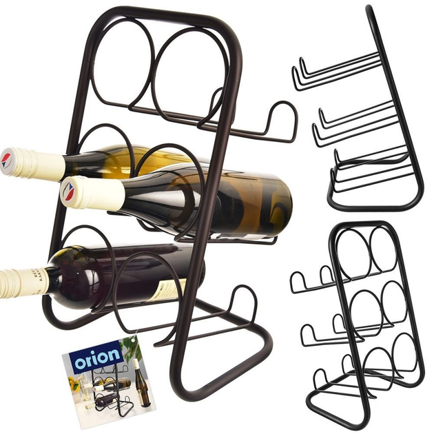 Підставка для вина Orion металева на 6 пляшок Чорна 22.5 x 39 см (8592381182571) - зображення 8