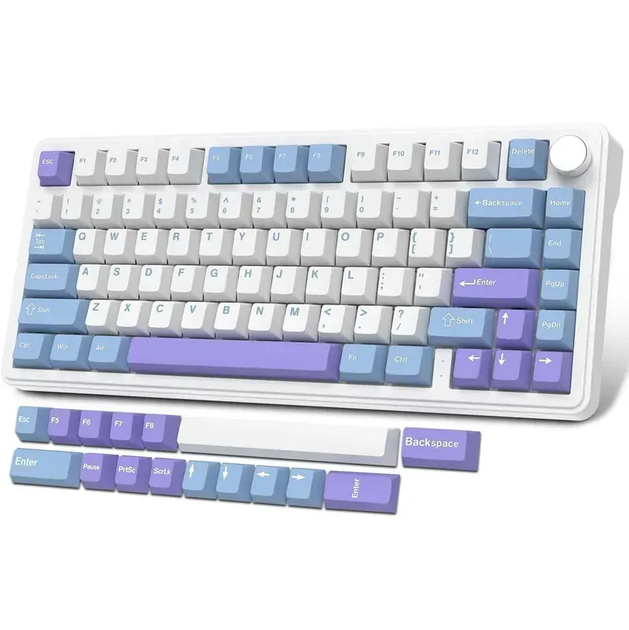 Игровая беспроводная механическая клавиатура ATTACK SHARK X85 / Три режима подключения / White Jade Switch / White - изображение 2