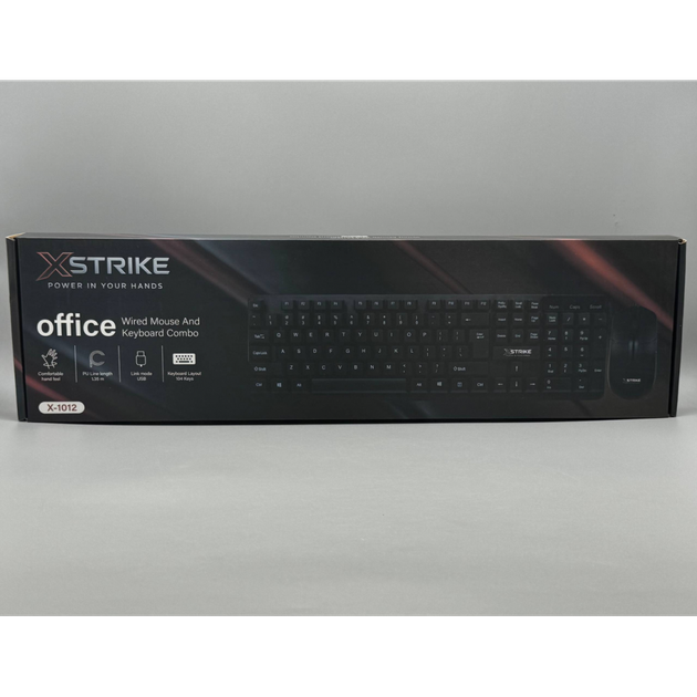 Проводная клавиатура и мышка Игровой набор для геймеров XSTRIKE X-1012 USB OFFICE - изображение 5