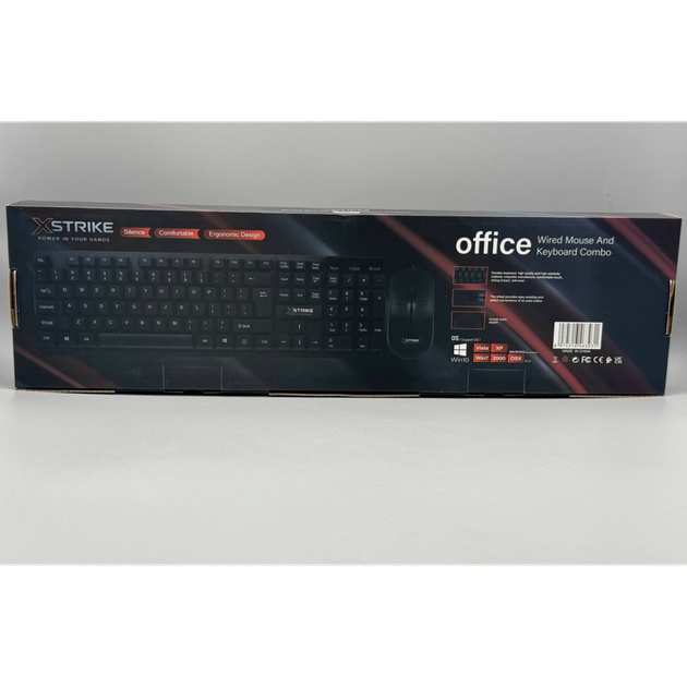 Проводная клавиатура и мышка Игровой набор для геймеров XSTRIKE X-1012 USB OFFICE - изображение 6