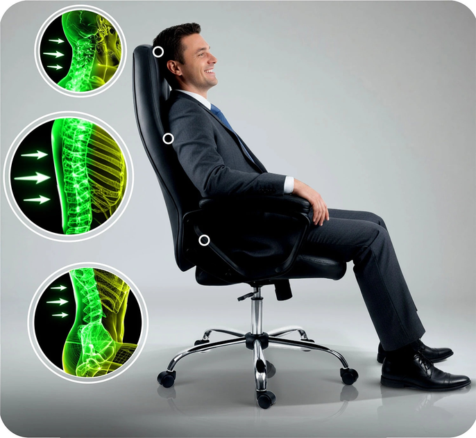 Офісне крісло Sofotel з екошкіри (5903890631413) - зображення 11