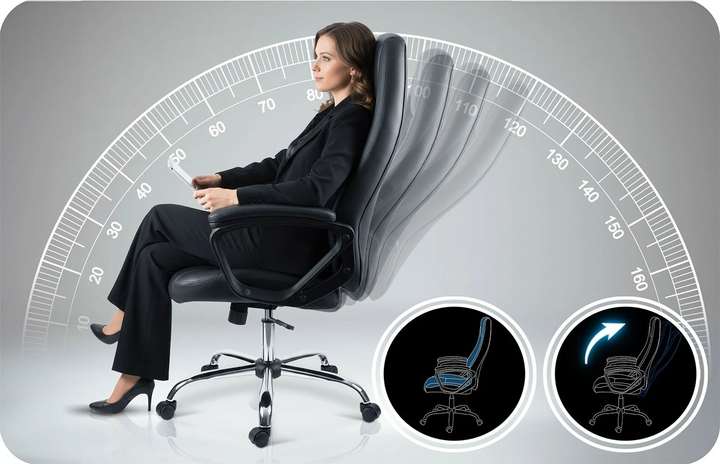 Офісне крісло Sofotel з екошкіри (5903890631413) - зображення 12