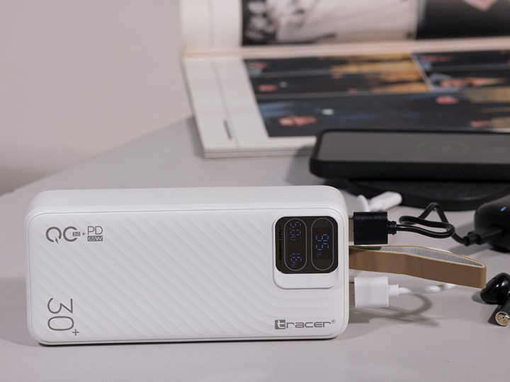 Powerbank Tracer Blaze 30000 mAh 65W White (TRABAT47506) - obraz 5