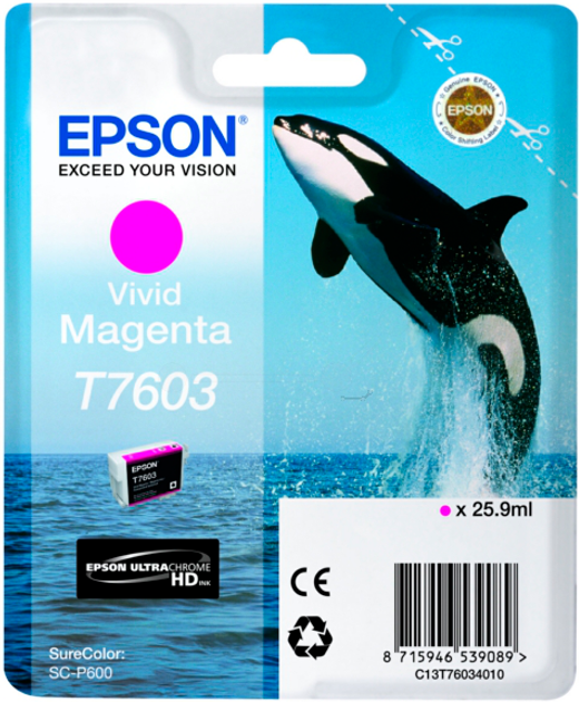 Tusz Epson T7603 25ml Vivid Magnet (C13T76034N10) - obraz 1