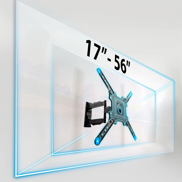 Кріплення для телевізора Humberg HM-884 Tilt 17-56 дюймів 35 кг (5903890626853) - зображення 4