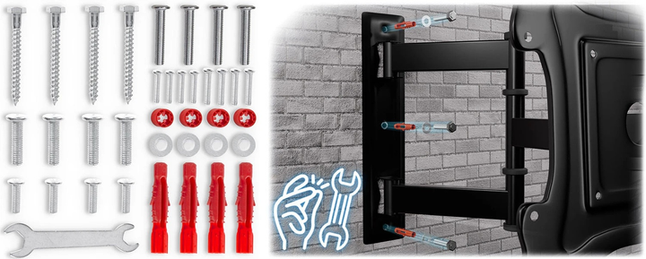 Кріплення для телевізора Humberg HM-884 Tilt 17-56 дюймів 35 кг (5903890626853) - зображення 13