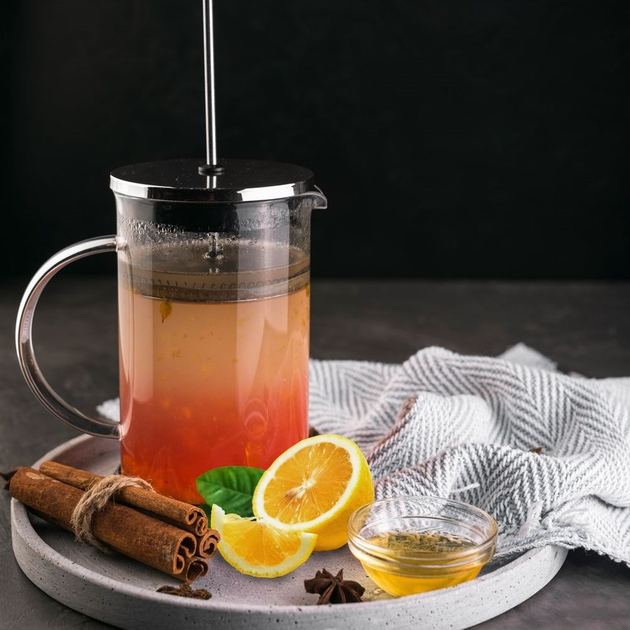 Чайник для заварювання кави і чаю Orion скляний Срібний 1 л (8592381113940) - зображення 6