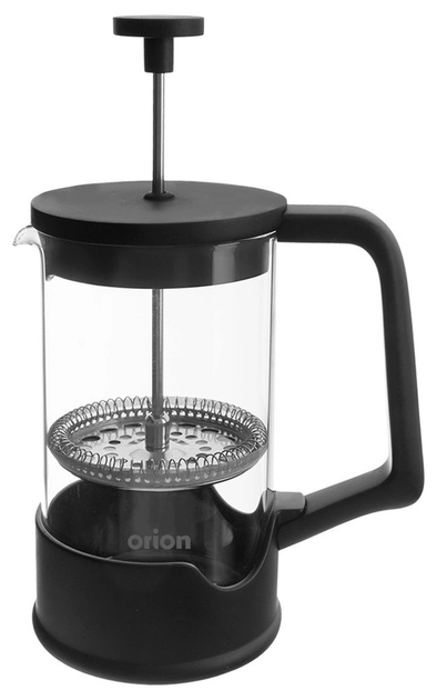 Zaparzacz tłokowy do kawy i herbaty Orion szklany Czarny 400 ml (8592381213862) - obraz 1