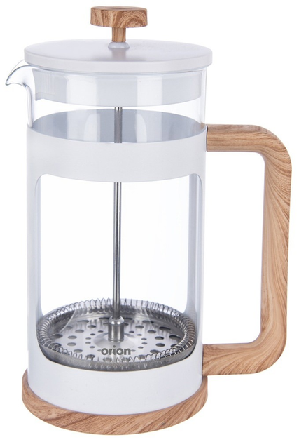 Чайник для заварювання кави і чаю Orion White Line скляний Білий 1 л (8592381214234) - зображення 1