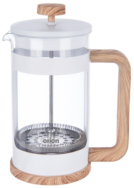 Чайник для заварювання кави і чаю Orion White Line скляний Білий 650 мл (8592381214210) - зображення 1