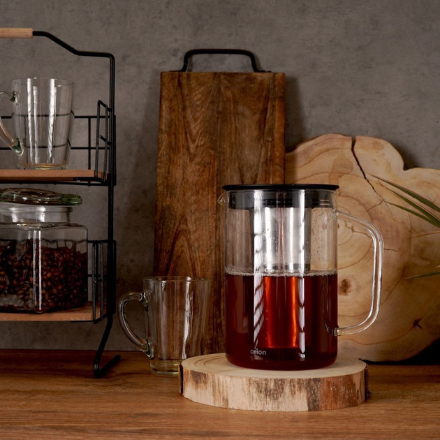 Чайник для заварювання Orion скляний з заварником Срібний 1.6 л (8592381160005) - зображення 6