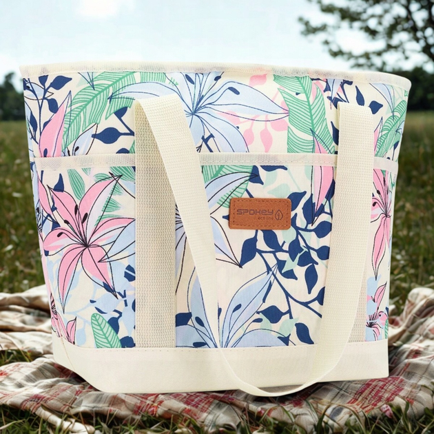 Термосумка Spokey ECO SIMPLY пляжна туристична пікнікова для їжі та напоїв об'ємом 12 л (5905339447555) - зображення 9