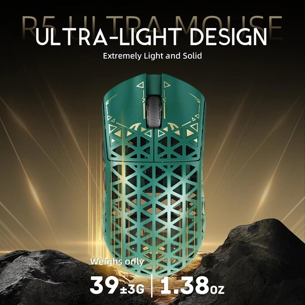 Ігрова карбонова мишка Attack shark r5 ultra Green – фото, отзывы