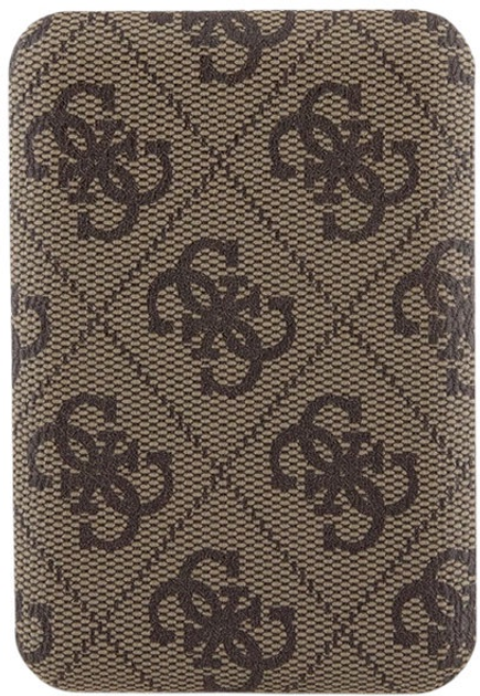 Powerbank Guess 4G Leather Metal Logo MagSafe 5000mAh 15W USB-C Brown (3666339210588) - obraz 2