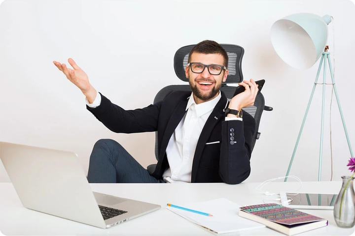 Офісне крісло Sofotel Todden з мікросітки Чорне (5903890623395) - зображення 8