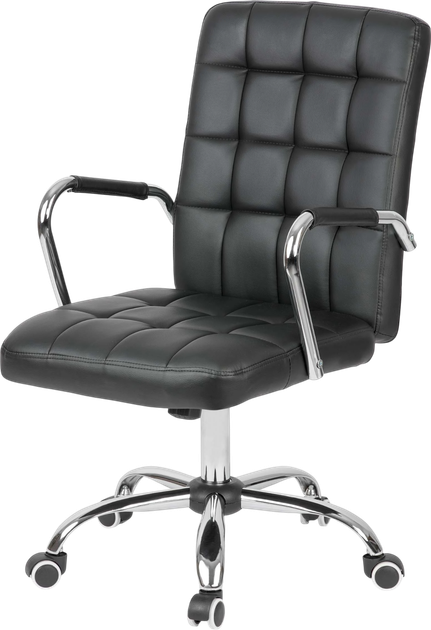 Офісне крісло Sofotel Benton шкіряне Чорне (5902854519132) - зображення 2