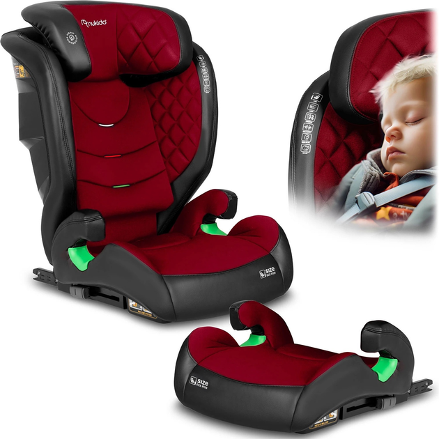 Автокрісло Nukido Louis ISOFIX 15-36 кг Чорно-червоне (5903890619138) - зображення 3