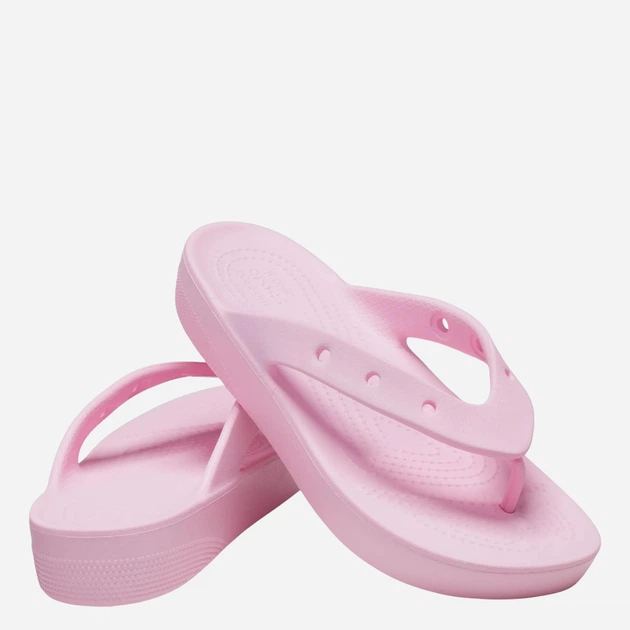 Klapki japonki damskie na platformie Crocs Classic Platform 207714-FLGO 36-37 (M4/W6) 22 cm Różowe - obraz 3