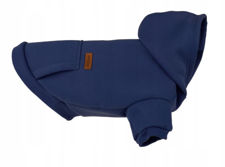 Худі з капюшоном для собак Amiplay Texas 40 см Темно-синій (5907563317178) - зображення 1