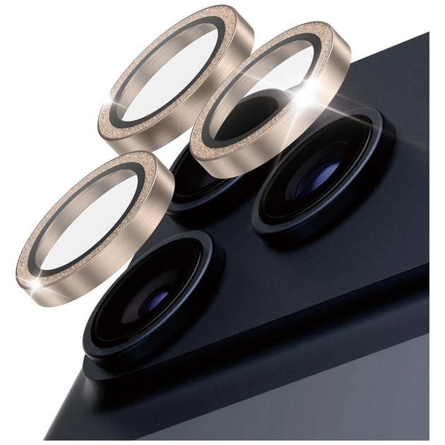 Szkło hartowane Panzer Glass Hoops Glitter do Apple iPhone 17 Pro / 17 Pro Max / 16 Pro / 16 Pro Max Gold (5715685027307) - obraz 4