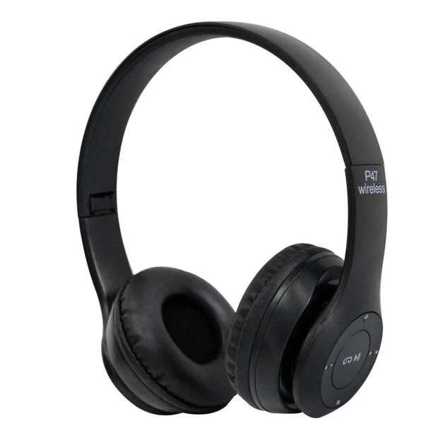 Наушники беспроводные P47 споддержкой карты памяти + встроенным FM-радио Black (16092) - изображение 3