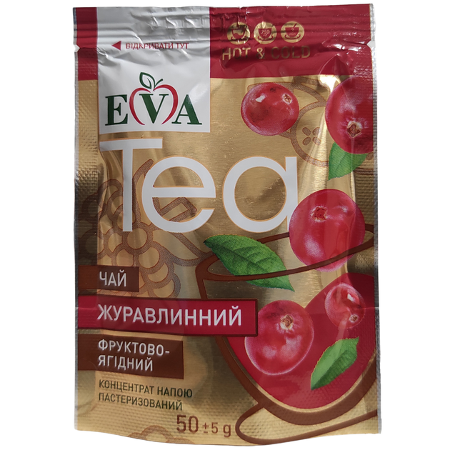 Джем Чай Eva Фруктово-Ягодный Клюквенный 12 шт - Фото 1 Джем Чай Eva Фруктово-Ягодный Клюквенный 12 шт - изображение 1