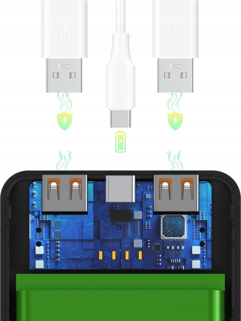 Powerbank Wozinsky Wpower WPBBK-2 10000 mAh 10W Black (5907769384240) - obraz 4