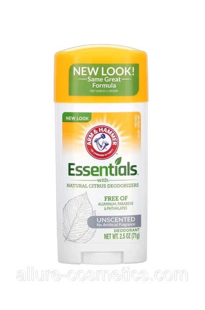 Прозорий дезодорант без металів Arm & Hammer Essentials Deodorant with Natural Deodorizers Unscented 71гр - Фото 1 Прозорий дезодорант без металів Arm & Hammer Essentials Deodorant with Natural Deodorizers Unscented 71гр - зображення 1