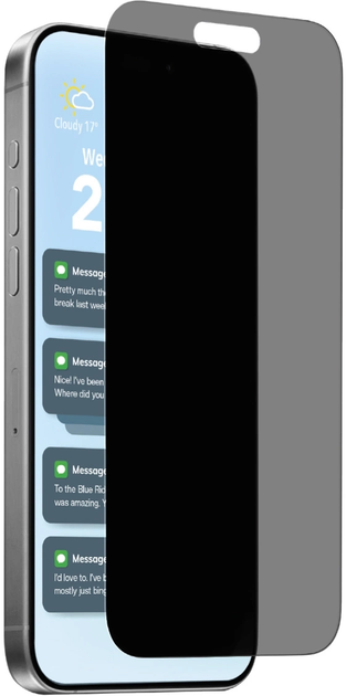 Szkło hartowane Puro Privacy do Apple iPhone 17 / 17 Pro / 16 (8018417525544) - obraz 1