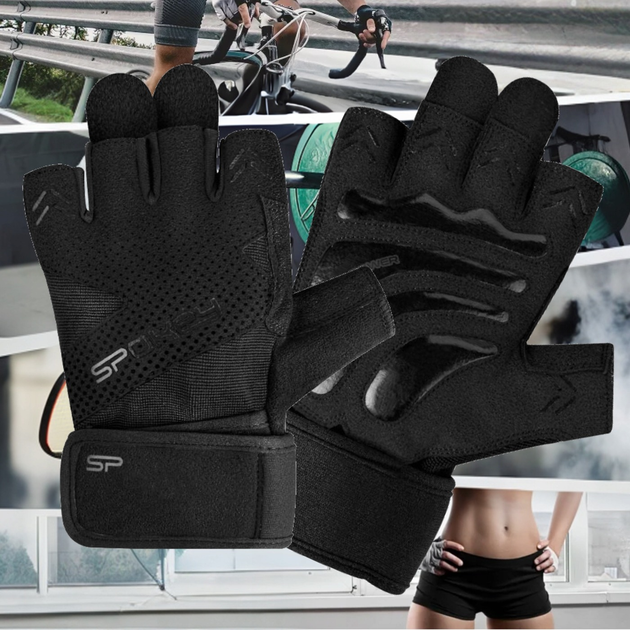 Rękawiczki treningowe Spokey na siłownię do ćwiczeń fitness HIKER L 943724 (5905339437242) - obraz 6