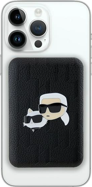 Powerbank Karl Lagerfeld Karl&Choupette Head Pin MagSafe 5000 mAh 15W Black (KLPB5FPGKSKCHK) - obraz 2