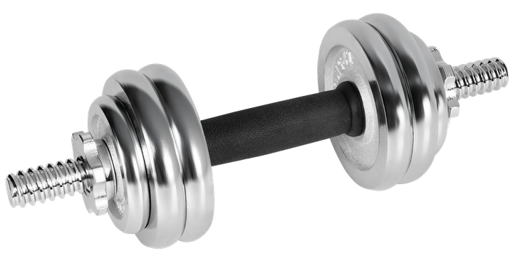 Hantle żeliwne chromowane Rebel Active RBA-2326-15 regulowane w walizce z gryfem 15 kg (5901890122115) - obraz 2