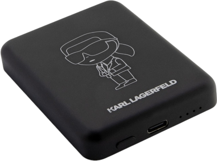 Powerbank Karl Lagerfeld Ikonik MagSafe 3000 mAh 5W Black (KLPBMKIOTTGK) - obraz 4