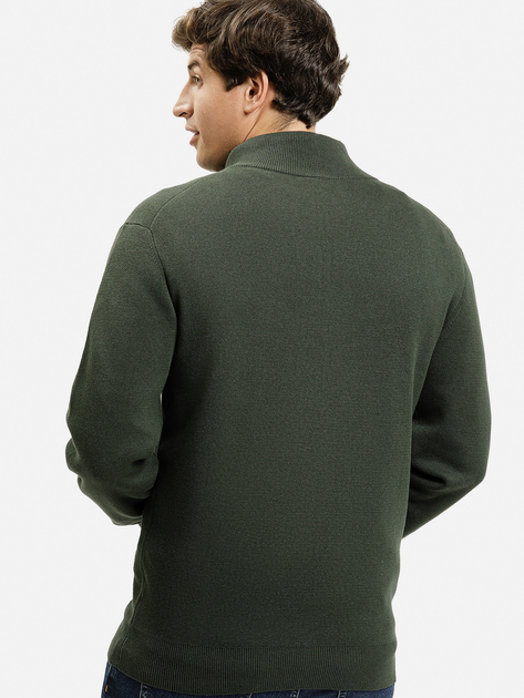 Sweter męski rozpinany na suwak Cross Jeans 34268-387 3XL Ciemnozielony (8697319808247) - obraz 2