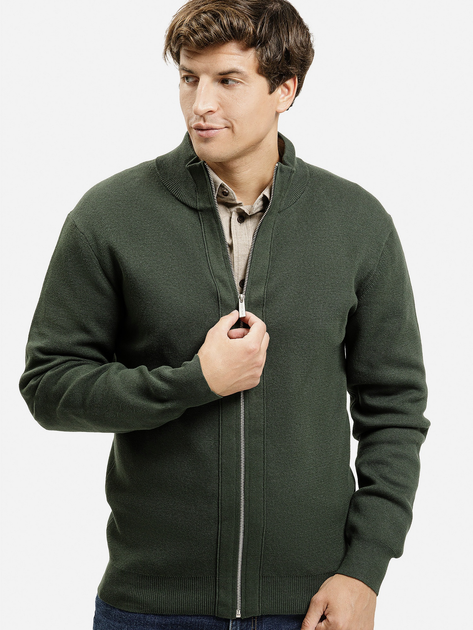 Кофта чоловіча Cross Jeans 34268-387 L Темно-зелена (8697319808261) - зображення 1