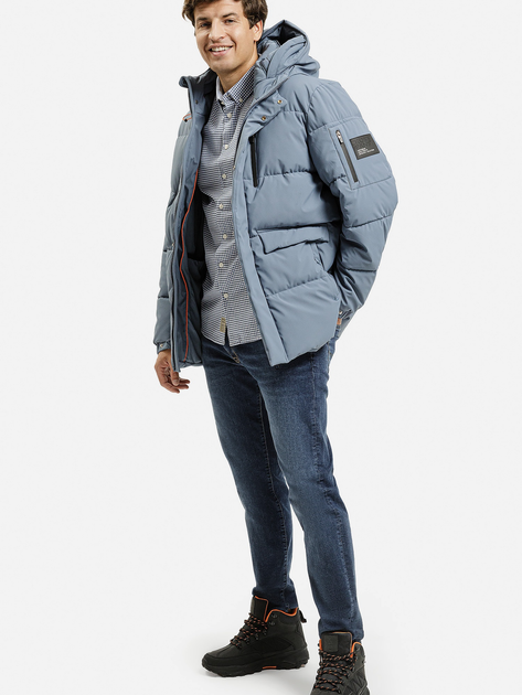 Сорочка бавовняна чоловіча Cross Jeans 35612-005 3XL Синя (8697319809015) - зображення 3