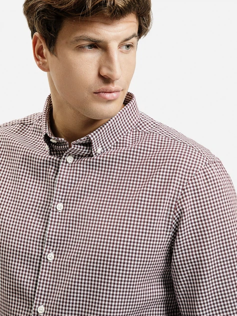 Koszula męska bawełniana w kratę Cross Jeans 35612-499 3XL Czerwona (8697319809299) - obraz 4