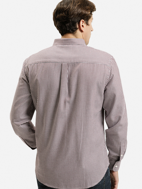 Koszula męska bawełniana w kratę Cross Jeans 35612-499 M Czerwona (8697319809305) - obraz 2
