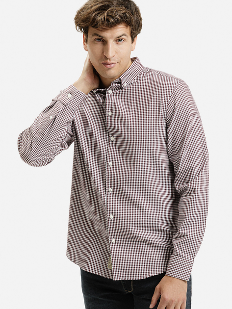 Сорочка бавовняна чоловіча Cross Jeans 35612-499 XL Червона (8697319809329) - зображення 1