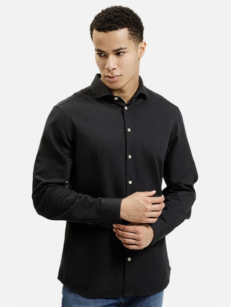 Сорочка бавовняна чоловіча Cross Jeans 35613-021 M Антрацит (8697319809350) - зображення 1
